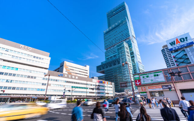 《大阪府》天王寺駅前・都市風景